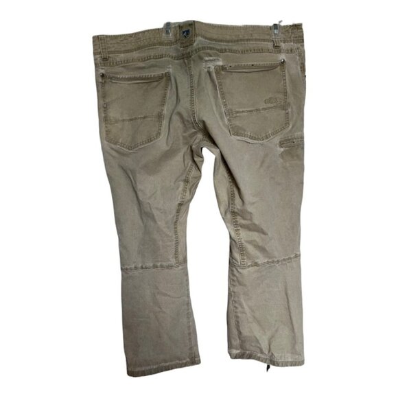 Kuhl Rydr Lean Pants Mens Fits 42 x 24 Hiking Outdoor Beige Destroyed Holes - Picture 2 of 14
